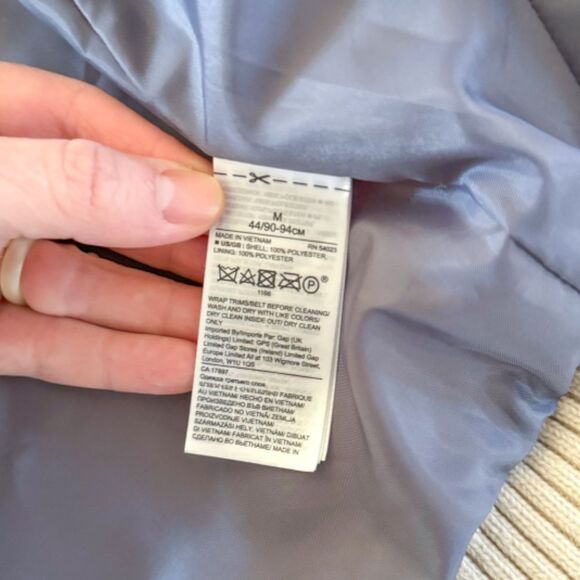 Banana Republic Teddy Bomber Jacket - Off White | Size M - Picture 8 of 9